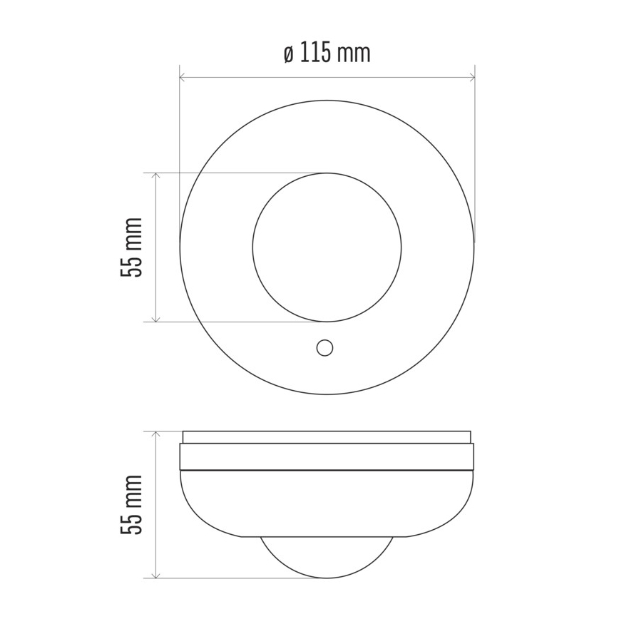Senzor pohybu PIR B 360° 1200W/230V biela