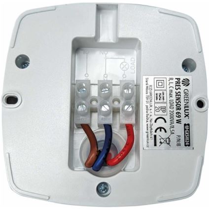 Senzor prítomnosti PRES SENSOR 2000W biely