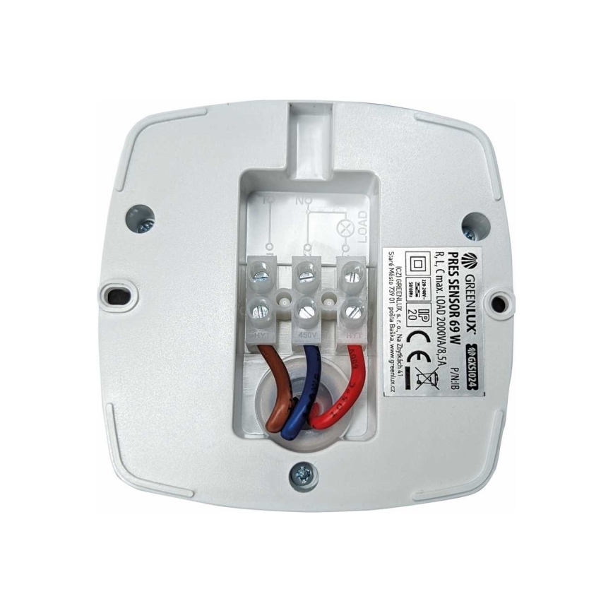 Senzor prítomnosti PRES SENSOR 2000W biely