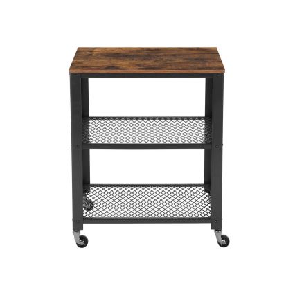 Servírovací stolík MARGE hnedý/čierny