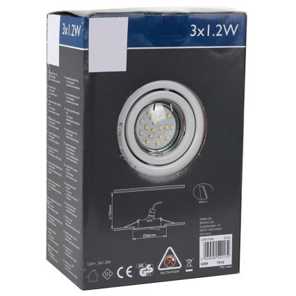 SET 3x LED Podhľadové svietidlo 3xGU5,3/1,2W/230/12V