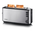 Severin AT 2515 - Hriankovač s dvoma drážkami 1000W/230V nerezová oceľ/čierna