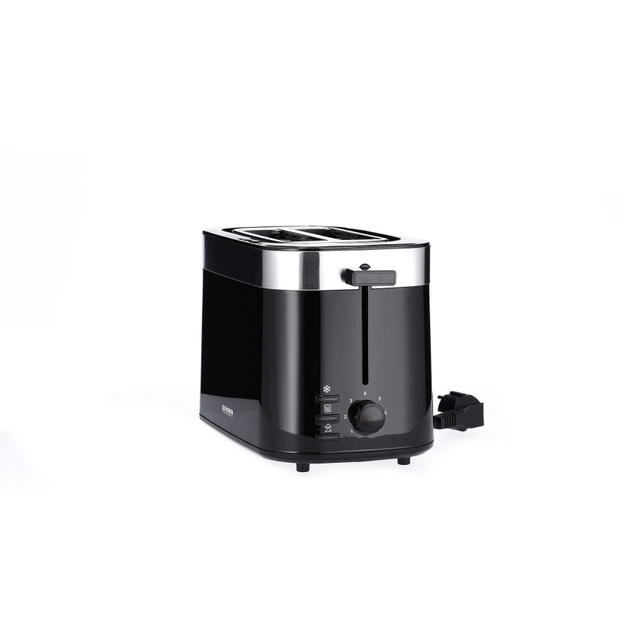 Severin AT 9264 - Hriankovač s dvoma otvormi 800W/230V nerez/čierna