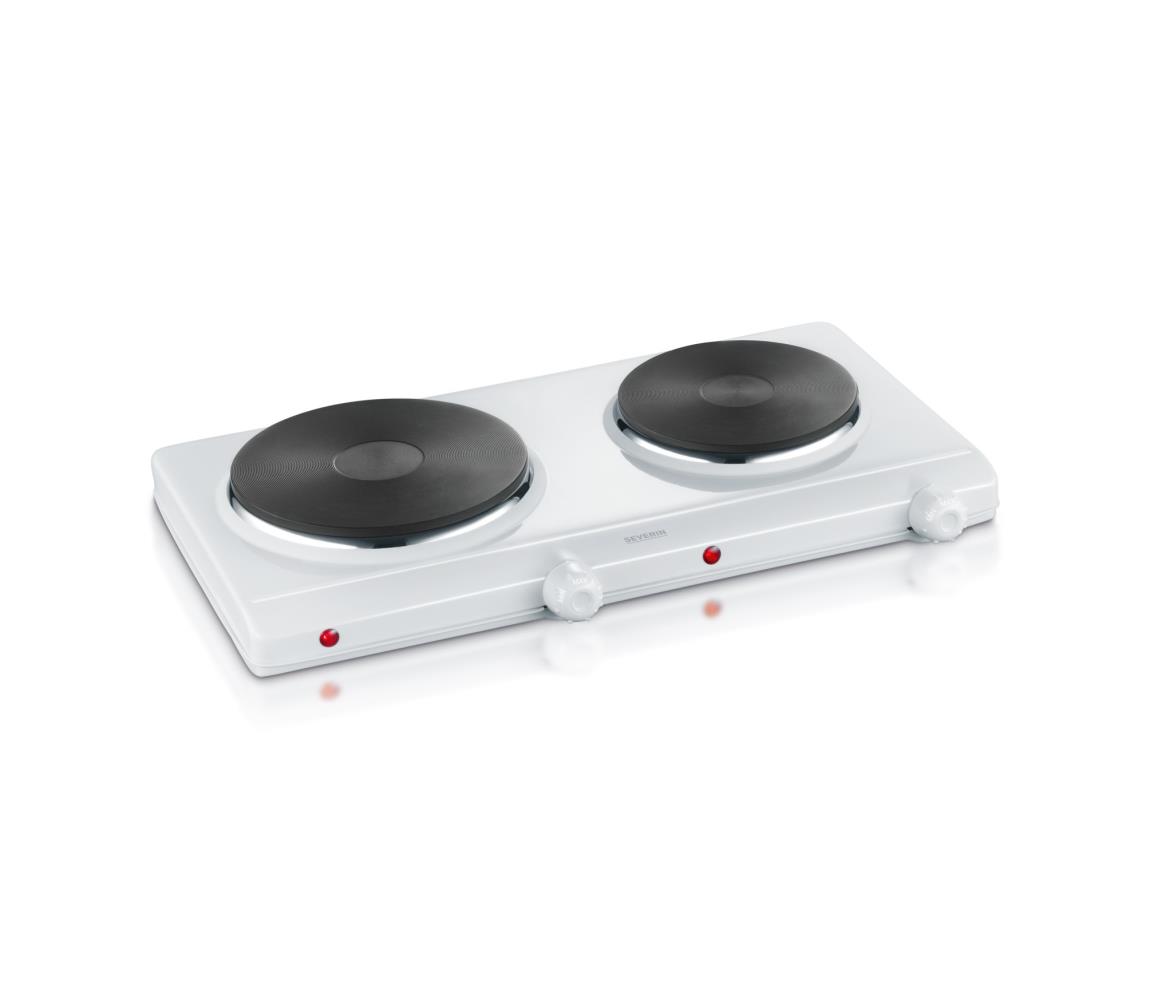 Severin DK 1042 - Dvojplatničkový varič 2500 W / 230 V, biela DK 1042