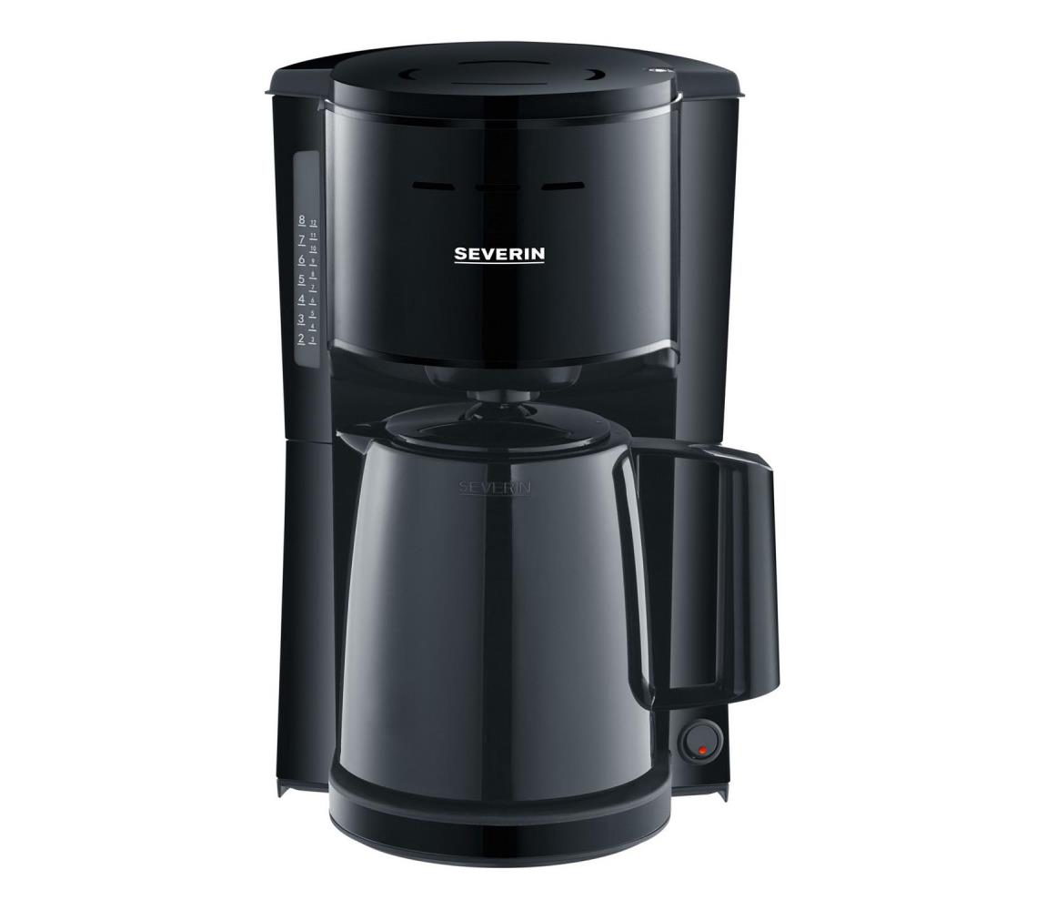 Severin KA 9306 - Kávovar s termokonvicou 1 l 1000W/230V čierny KA 9306