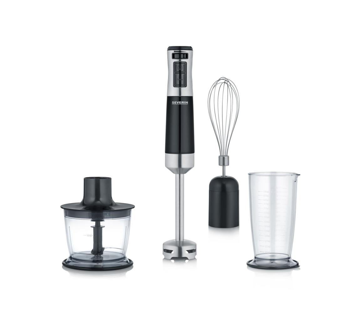 Severin SM 3772 - Tyčový mixér s príslušenstvom 600W/230V nerez/čierna SM 3772