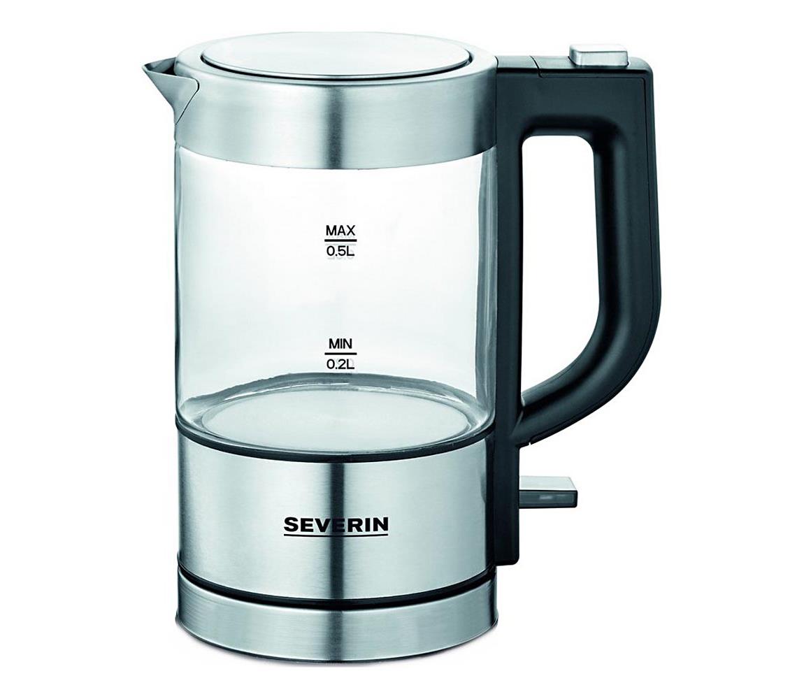 Severin WK 3472 - Rýchlovarná kanvica 0,5 l 1100W/230V nerez/sklo WK 3472