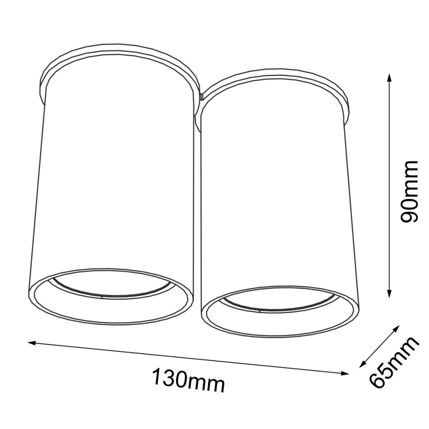 Shilo - Bodové svietidlo 2xGU10/15W/230V 9 cm čierna