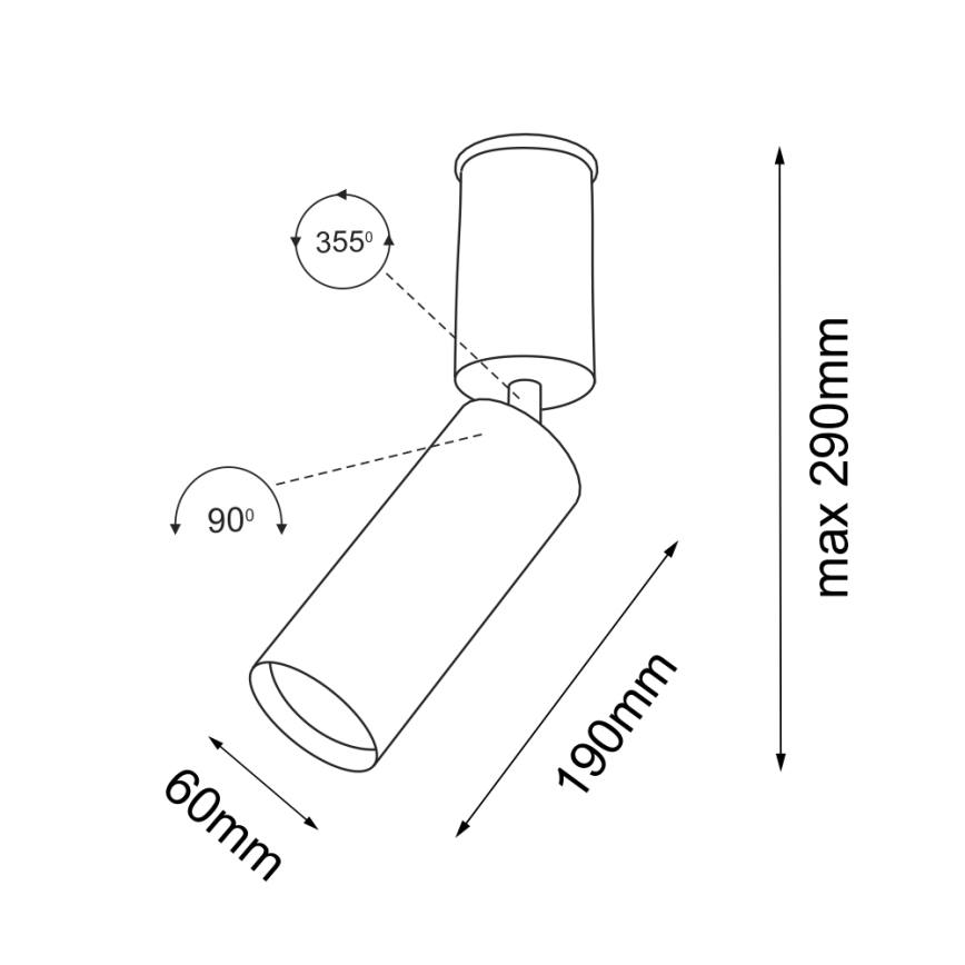 Shilo - Bodové svietidlo 1xGU10/15W/230V biela