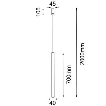 Shilo - Luster na lanku 1xGU10-MR11/15W/230V biela