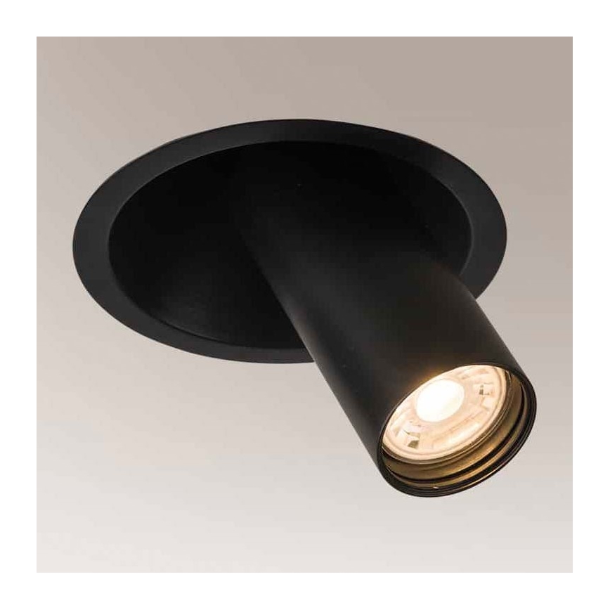 Shilo - Podhľadové bodové svietidlo 1xGU10/MR11/15W/230V pr. 11 cm čierna