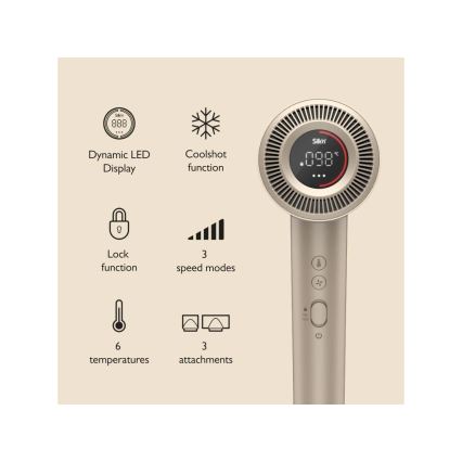 Silk’n - Sušič vlasov SILKYAIR PRO 1600W/230V zlatý