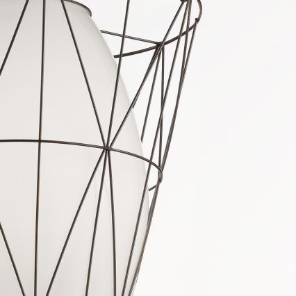 SIRU - Luster na lanku SEGNI 1xE27/60W/230V čierna/biela benátske sklo