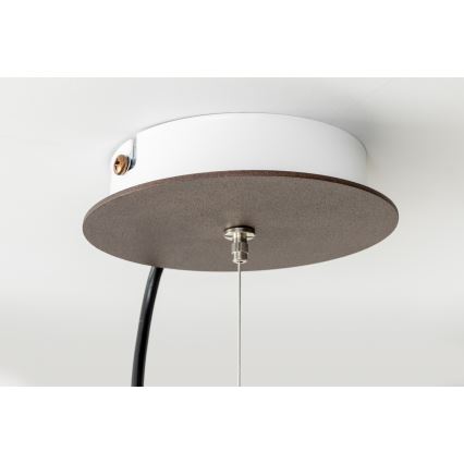 SIRU - Luster na lanku TERRA 1xE27/60W/230V čierna/číra benátske sklo