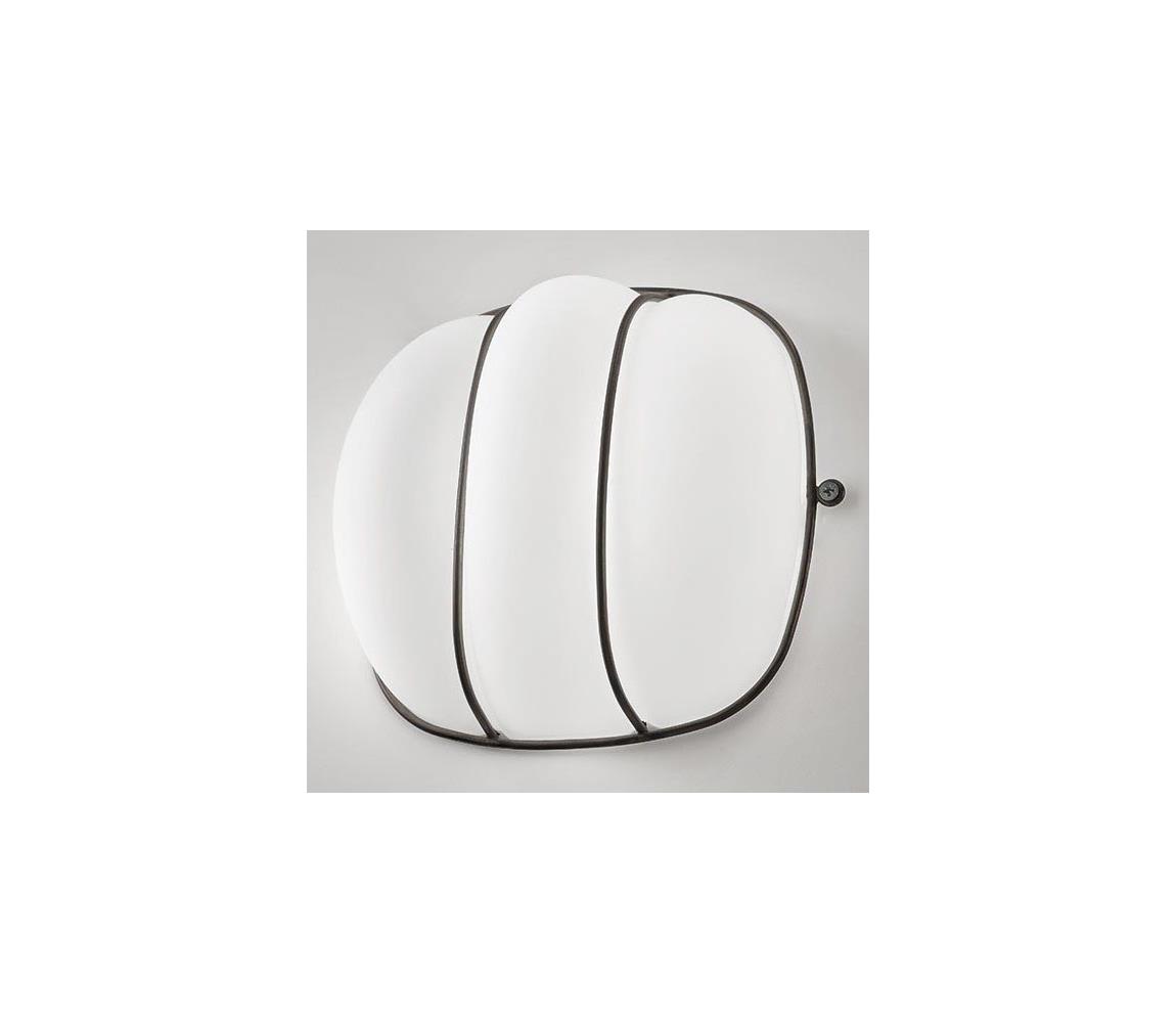 SIRU SIRU - Nástenné svietidlo CAGE 1xGX53/10W/230V 20 cm čierna/biela benátske sklo