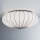 SIRU - Stropné svietidlo GIOVE 3xE27/60W/230V pr. 48 cm matný chróm/biela benátske sklo