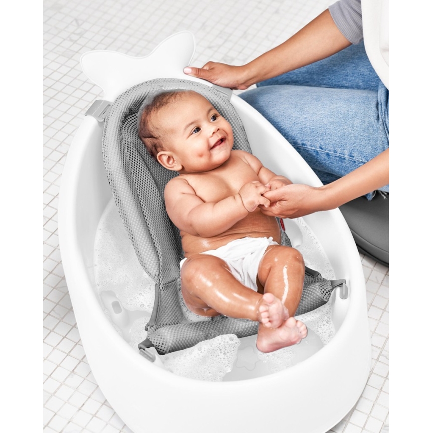 Skip Hop - Detská vanička s ergonomickou podložkou MOBY 3 biela