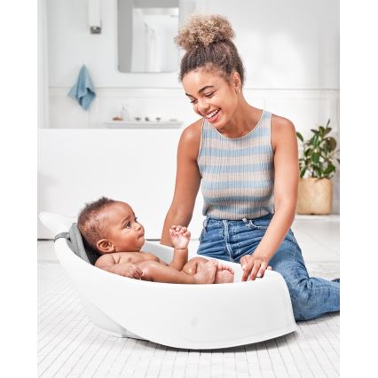 Skip Hop - Detská vanička s ergonomickou podložkou MOBY 3 biela
