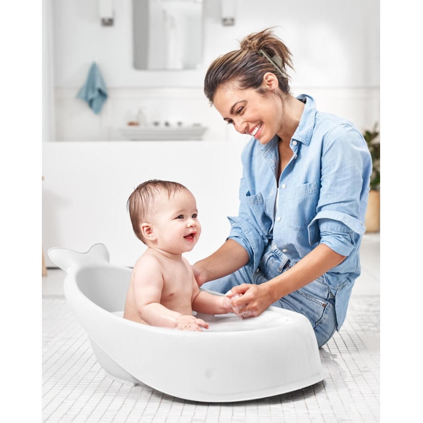 Skip Hop - Detská vanička s ergonomickou podložkou MOBY 3 biela