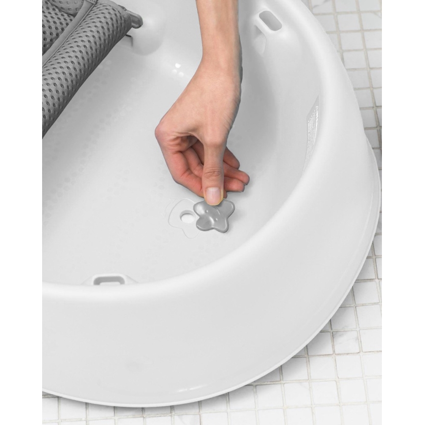 Skip Hop - Detská vanička s ergonomickou podložkou MOBY 3 biela