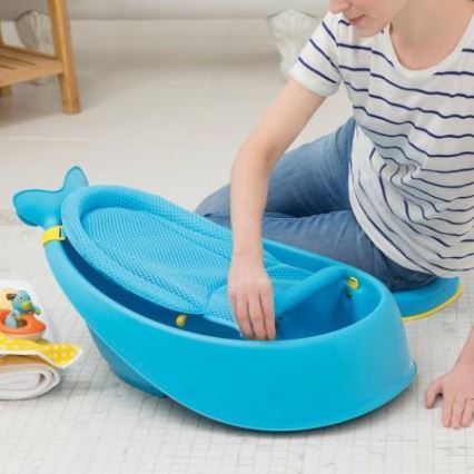 Skip Hop - Detská vanička s ergonomickou podložkou MOBY 3 modrá