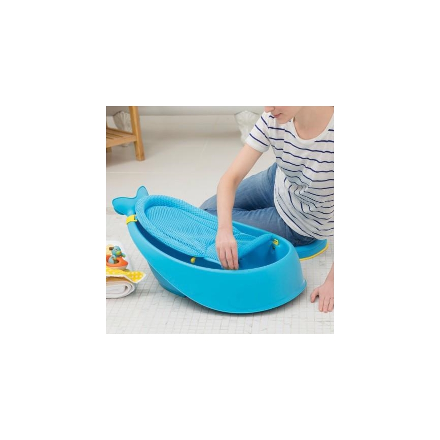 Skip Hop - Detská vanička s ergonomickou podložkou MOBY 3 modrá