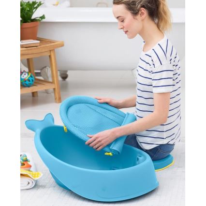 Skip Hop - Detská vanička s ergonomickou podložkou MOBY 3 modrá