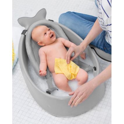 Skip Hop - Detská vanička s ergonomickou podložkou MOBY 3 šedá