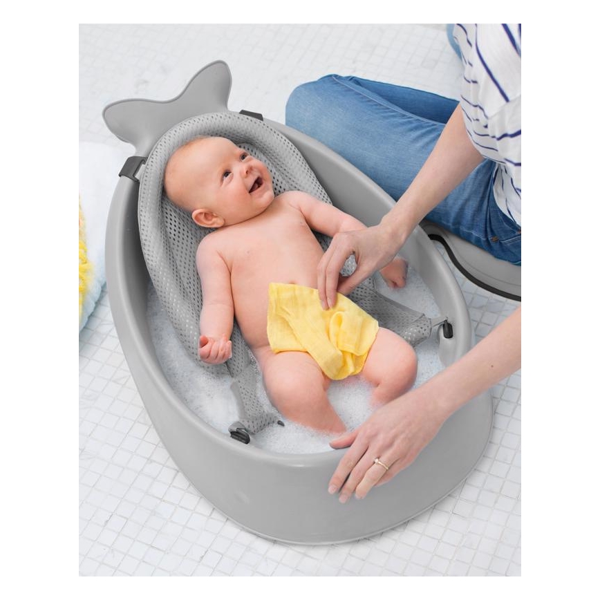 Skip Hop - Detská vanička s ergonomickou podložkou MOBY 3 šedá
