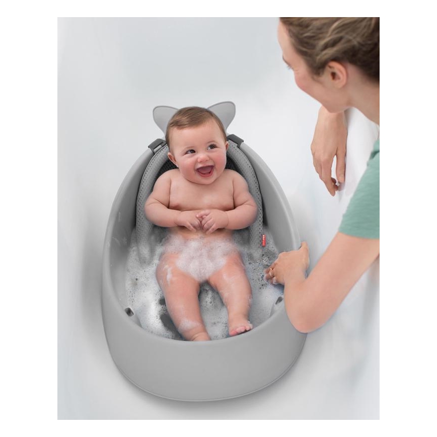 Skip Hop - Detská vanička s ergonomickou podložkou MOBY 3 šedá