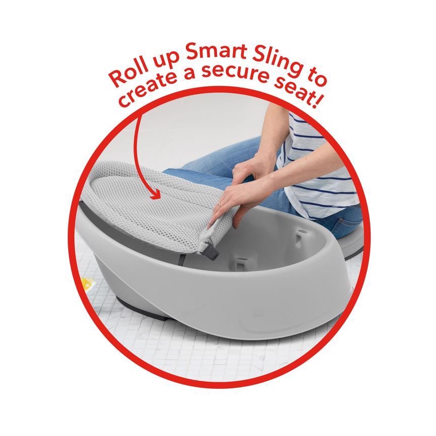 Skip Hop - Detská vanička s ergonomickou podložkou MOBY 3 šedá
