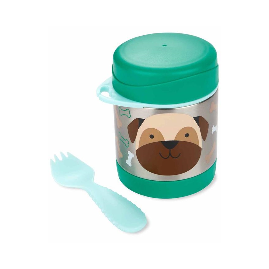 Skip Hop - Termoska na jedlo s lyžičkou/vidličkou ZOO 325 ml mops