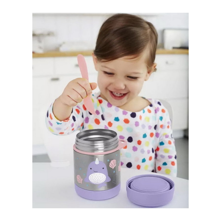 Skip Hop - Termoska na jedlo s lyžičkou/vidličkou ZOO 325 ml narval