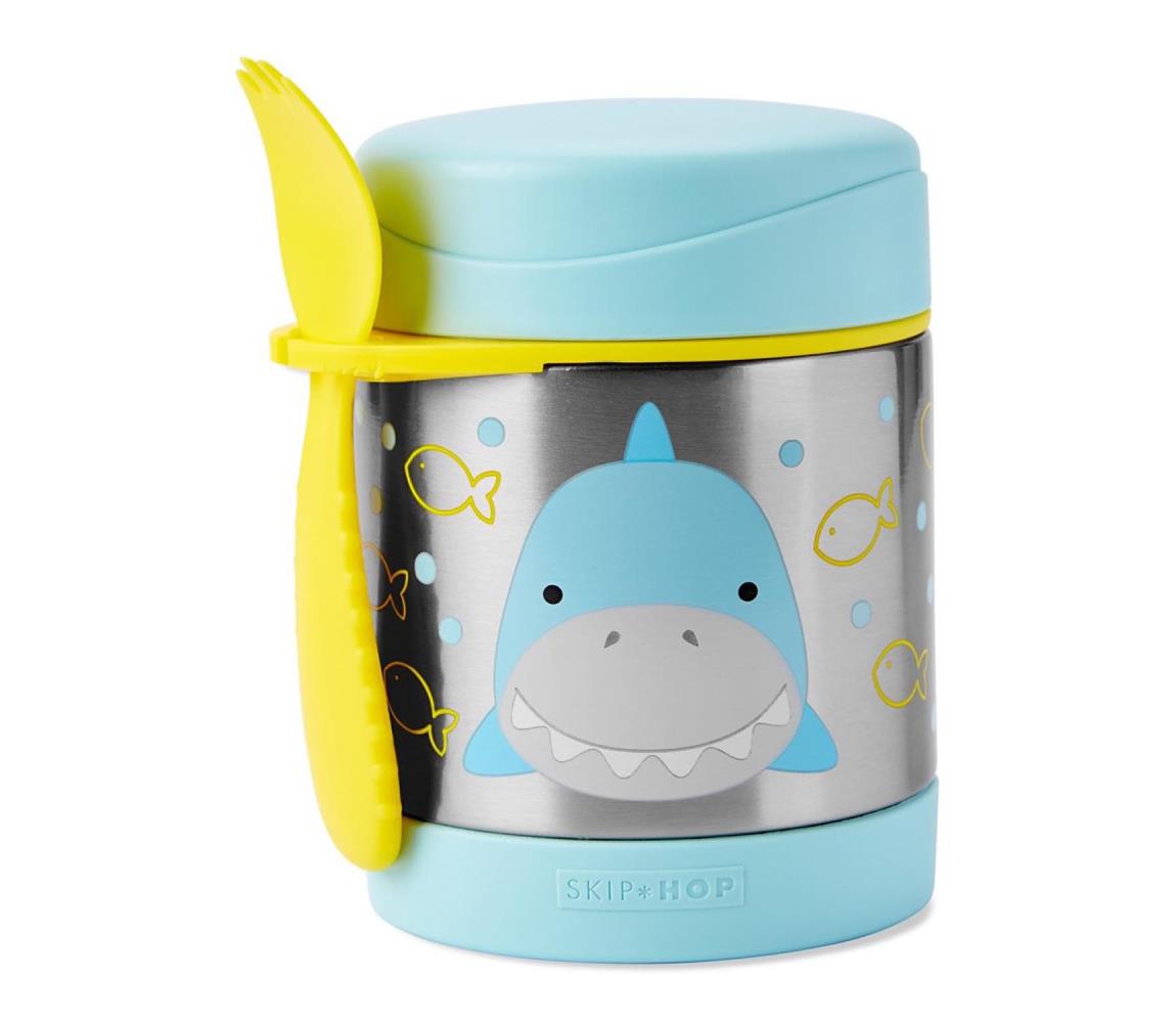 Skip Hop - Termoska na jedlo s lyžičkou/vidličkou ZOO 325 ml žralok 9I240510