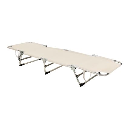 Skladacie polohovateľné ležadlo SUNO 56x190 cm krémové