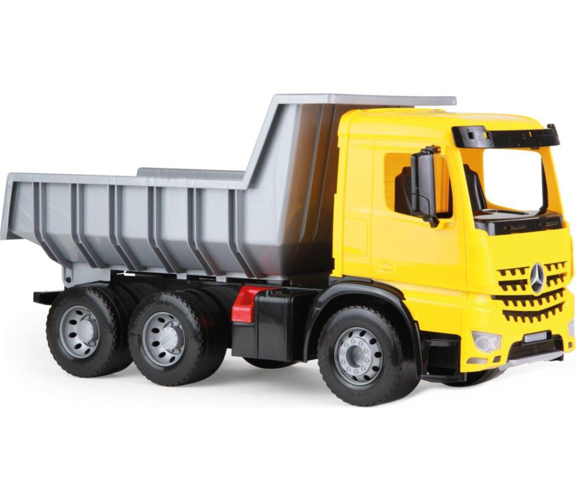 Lena Sklápacie nákladné auto Mercedes, 66 cm, žlté/šedé 43002064