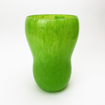 Sklenená váza 23 cm zelená