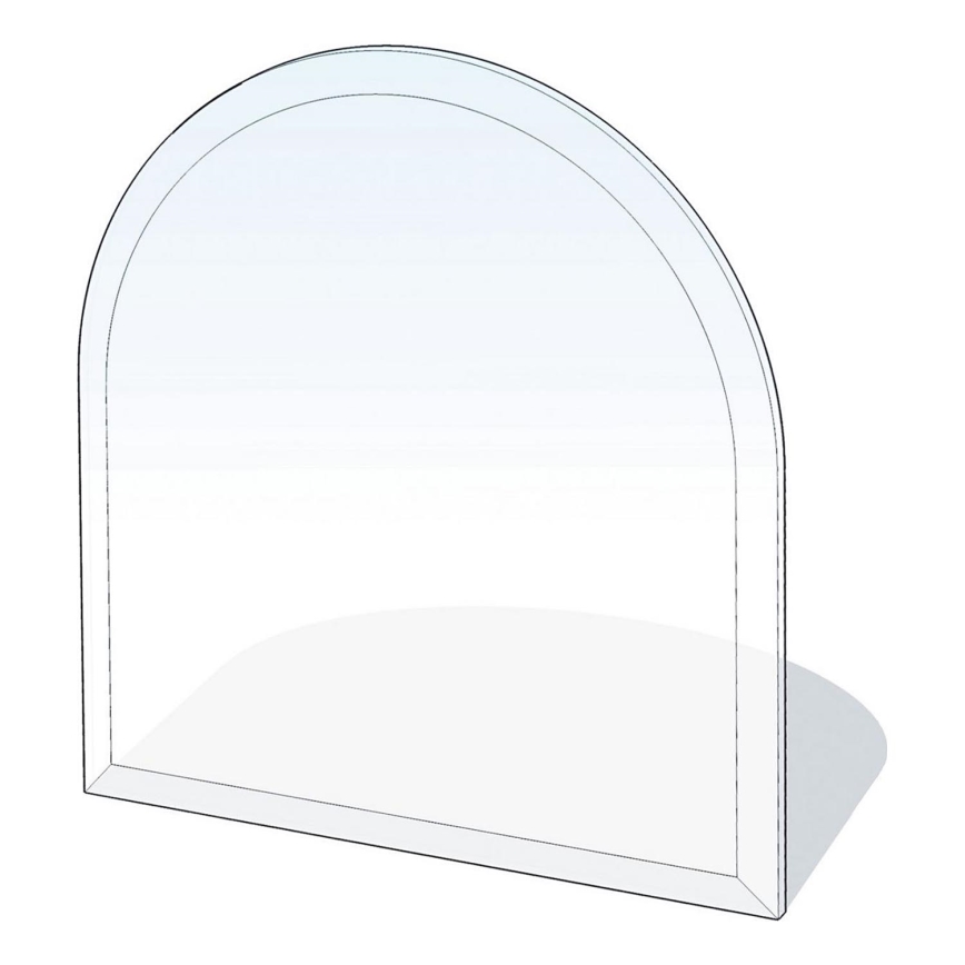 Sklo pod kachle 1000x1000x6 mm poloblúk