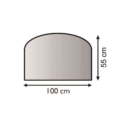 Sklo pod kachle 1000x550x6 mm poloblúk