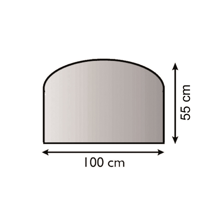 Sklo pod kachle 1000x550x6 mm poloblúk