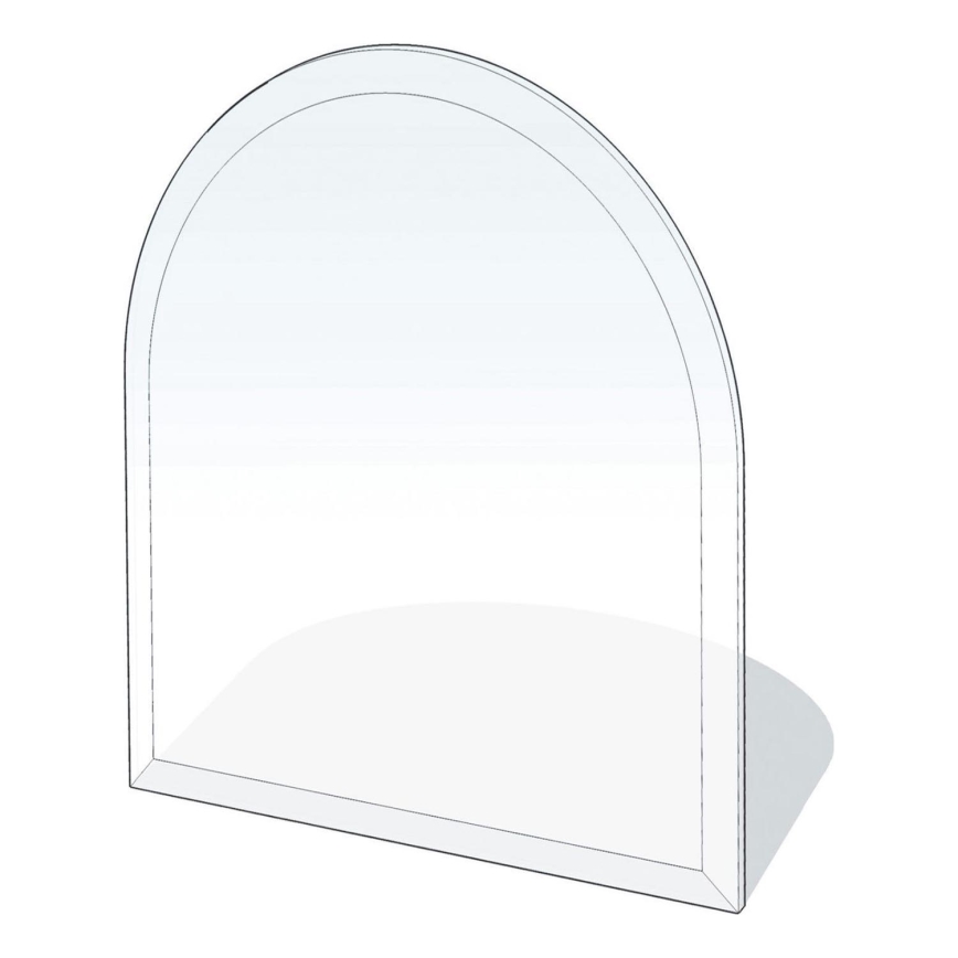 Sklo pod kachle 1100x1000x8 mm poloblúk