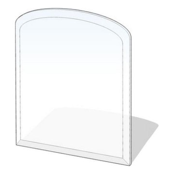 Sklo pod kachle 1100x1000x8 mm poloblúk