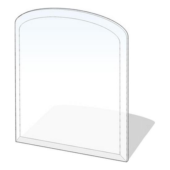 Sklo pod kachle 1100x1000x8 mm poloblúk