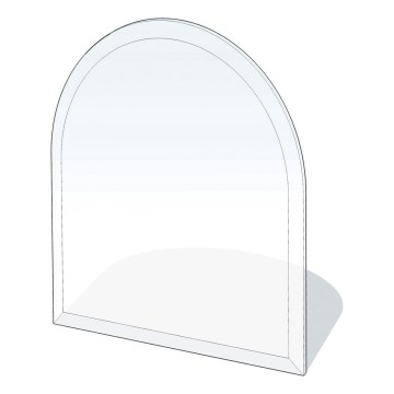 Sklo pod kachle 1200x1000x8 mm poloblúk