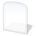 Sklo pod kachle 1200x1000x8 mm poloblúk