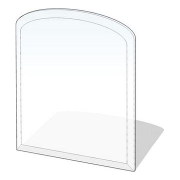 Sklo pod kachle 1200x1000x8 mm poloblúk