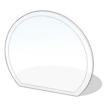 Sklo pod kachle 1200x1050x8 mm polokrúhle
