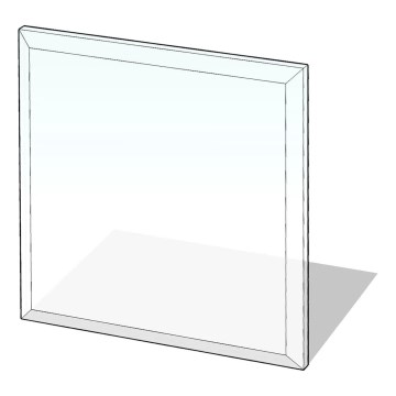Sklo pod kachle 800x800x8 mm štvorec