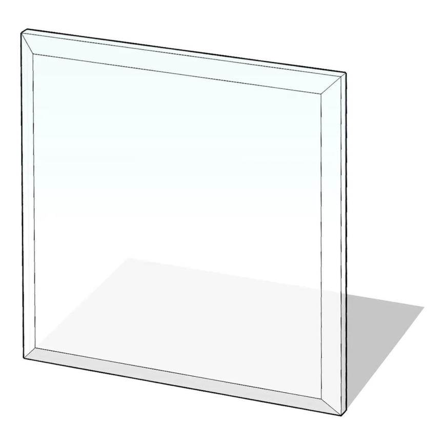 Sklo pod kachle 800x800x8 mm štvorec