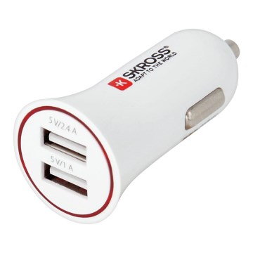 SKROSS - Nabíjačka do auta 2xUSB/3400mA/12-24V/5V